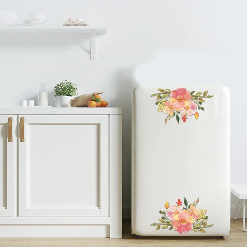 Клейкая Наклейка на стену цветочный дисплей домашний фон окно Шкаф Дверь Декор