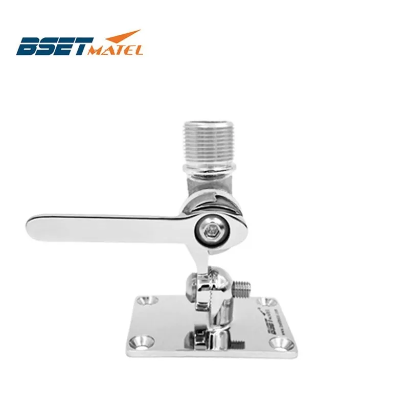 

Marine Grade 316 Stainless Steel Marine Radio VHF Antenna Dual Axis Ratchet Adjustable Base Mount for Boats yacht Accessories