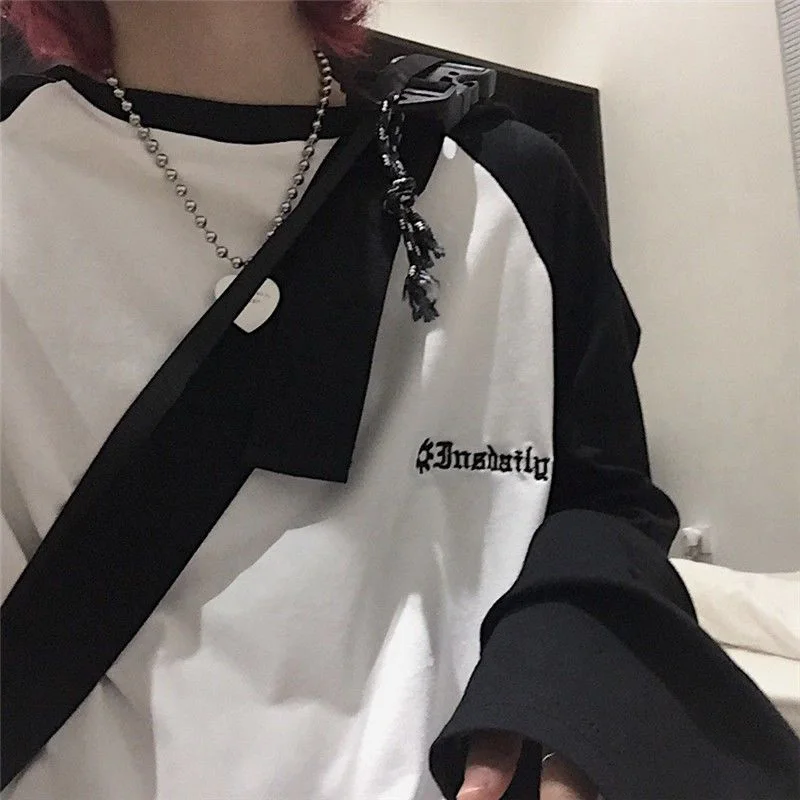 Женская футболка с длинным рукавом большого размера в стиле хип-хоп | одежда