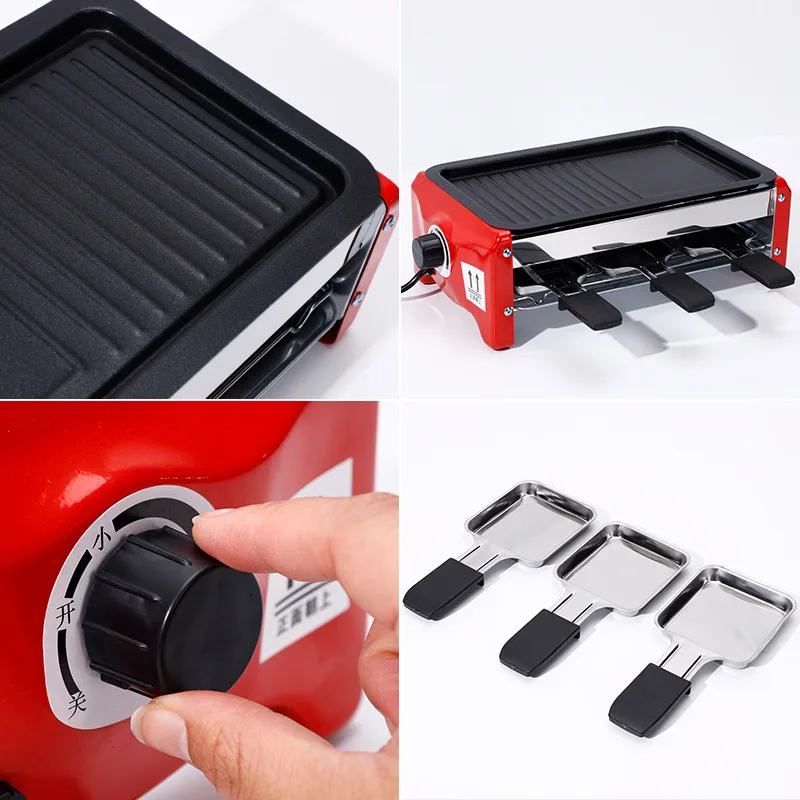 Купить Плита для барбекю домашняя Бездымная домашняя электрическая плита для барбекю антипригарная веревка для барбекю железная тарелка для барб...