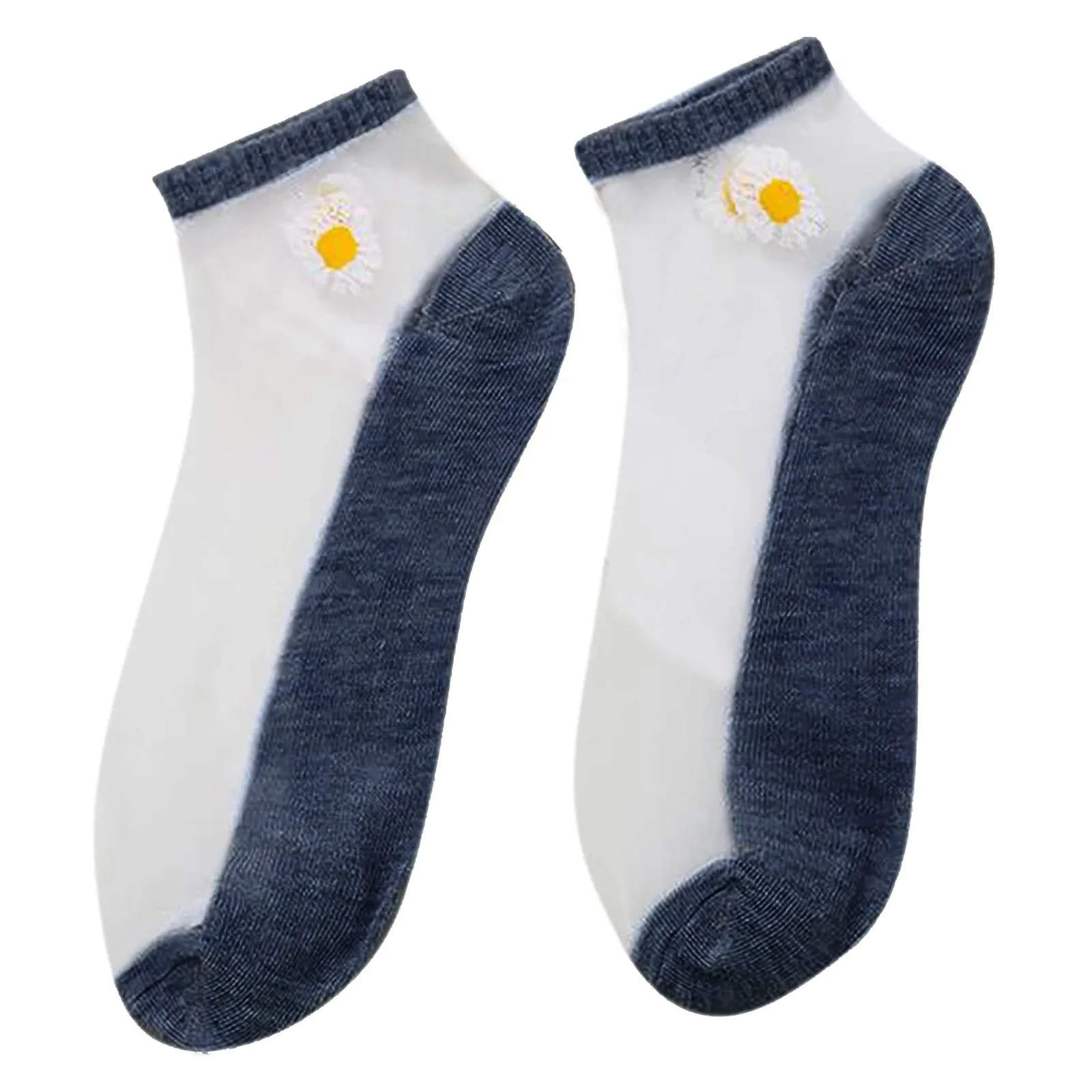 Модные Женские Носки 5 шт. летние сетчатые сращивающиеся с маргаритками