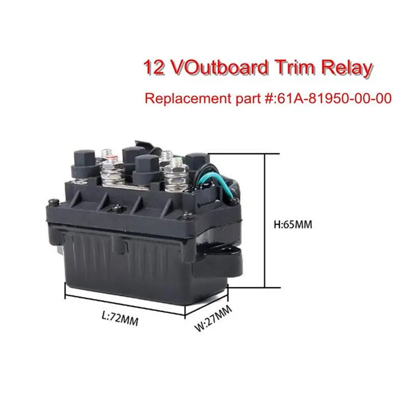 61A-81950-00-00 3 Pin 12V+-20% обшивка реле мощность лодочного двигателя для Yamaha 30-90HP двигатель 120A водонепроницаемый алюминий бронза+ пластик