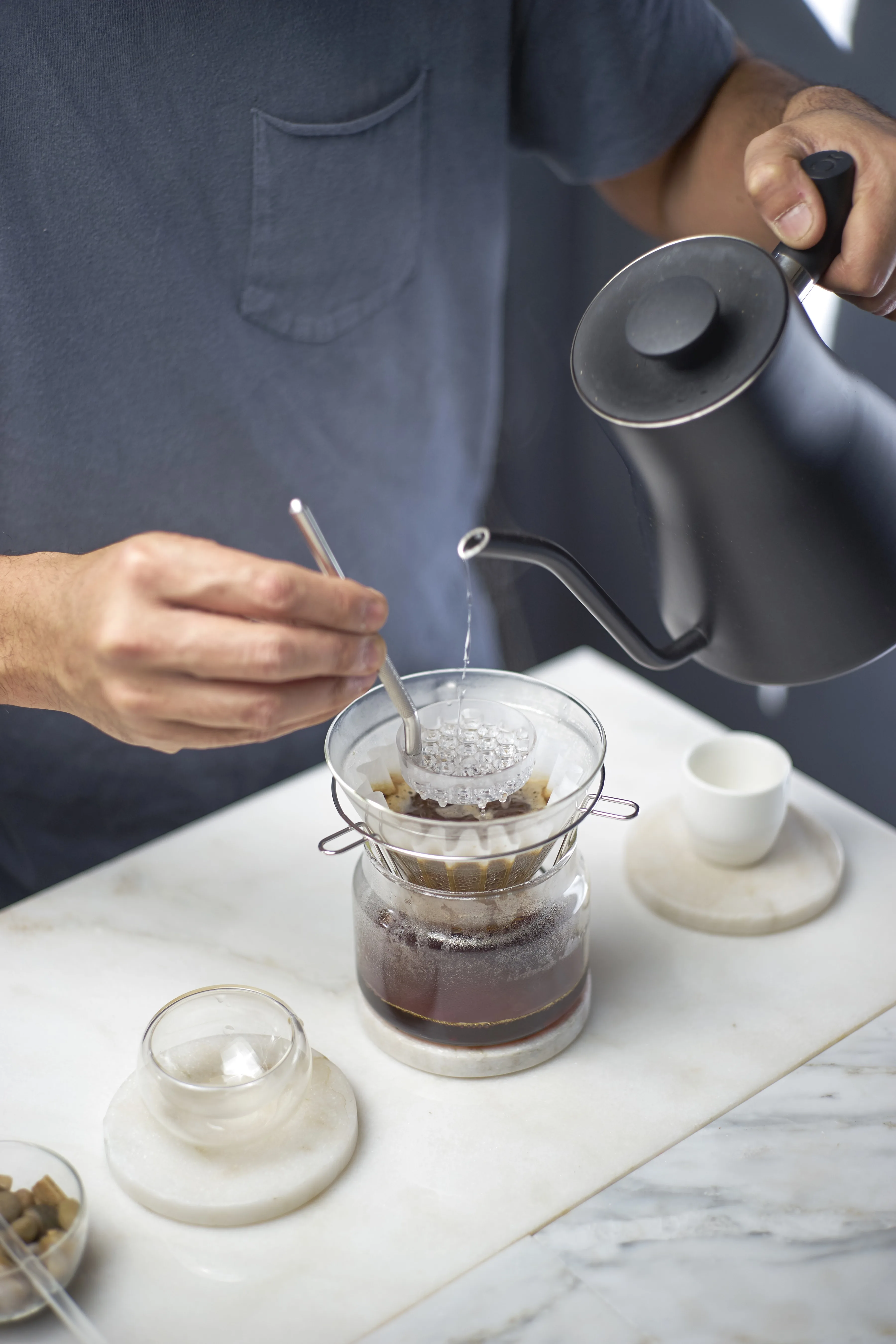 Melofit-Herramientas de caf&eacute; de acero inoxidable, innovador, herramienta de elaboraci&oacute;n de caf&eacute;, limpiador y dulce, proporciona una claridad inigualable sobre el caf&eacute;-5