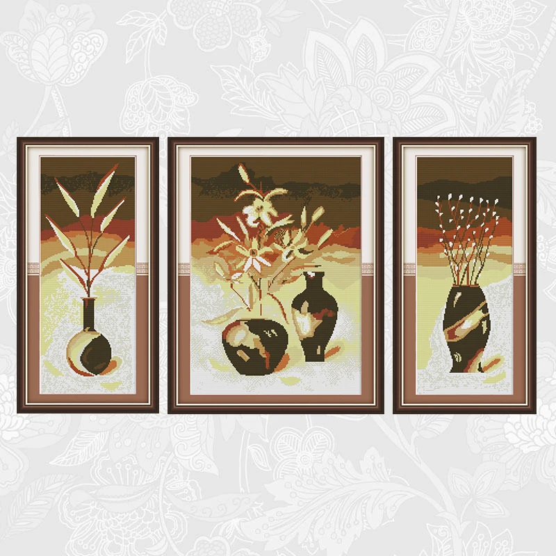 

Joy sunday Flower art series Cross-stitch Patterns Printed on Canvas 14CT 11CT DIY Handwork Embroidery Set Needlework Crafts