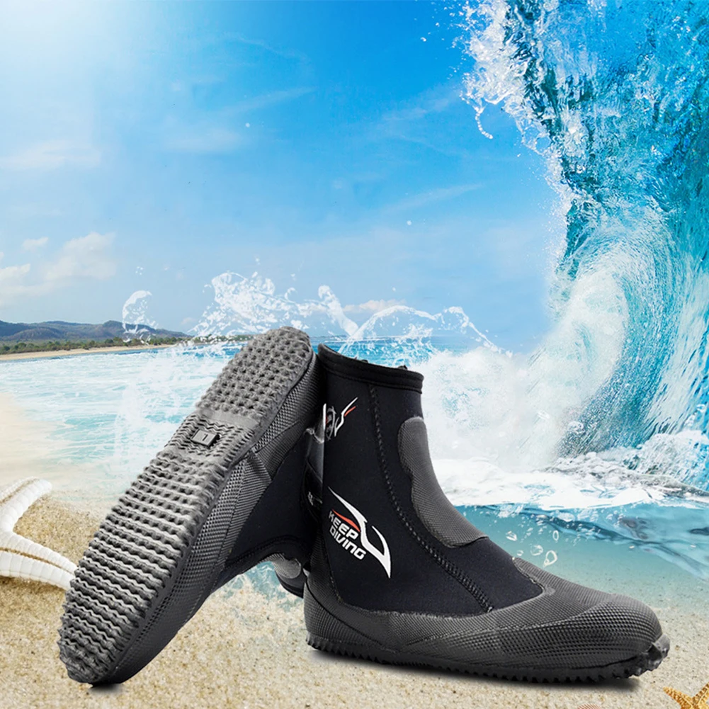 

5MM Neoprene Boots Water Shoes Non-slip Beach Boots Wetsuit Shoes Warming Diving Snorkeling For Adult