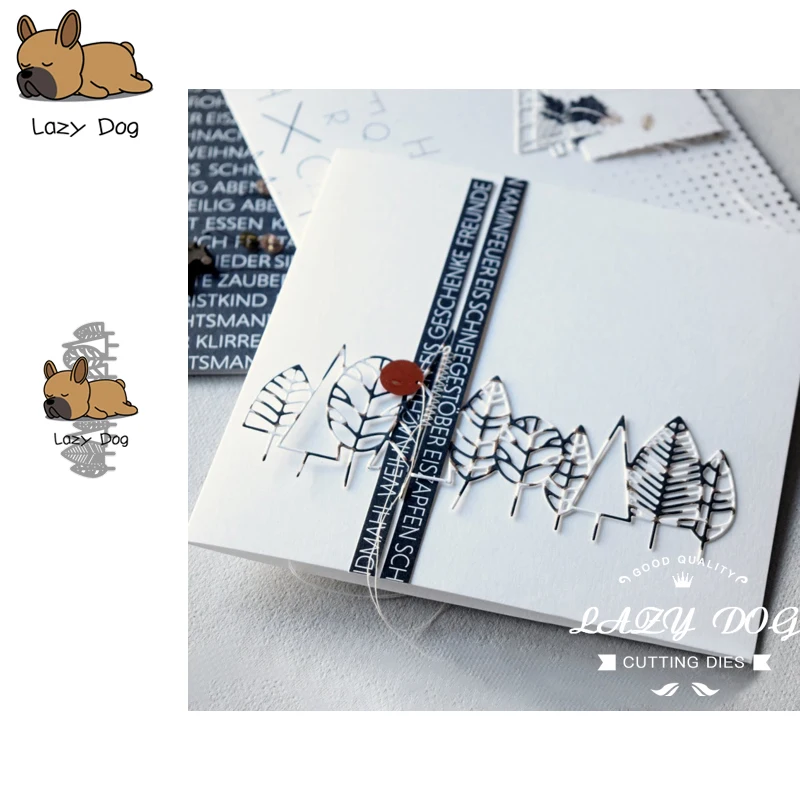 Металлические Вырубные штампы с изображением дерева и леса для рукоделия