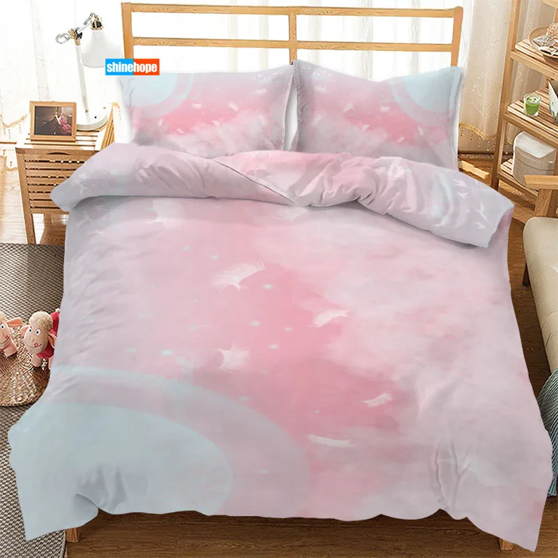 

Dream Sky 3 Pcs Luxury Duvet Cover Set Fashion Bedding Sets Comforter Duvet Cover Pillowcase Home Textiles