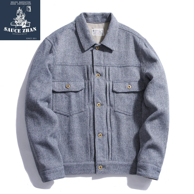 

Men's SauceZhan Winter Overcoat Retro Short Wool Jacket Mens Coats and Long Coat men Jackets