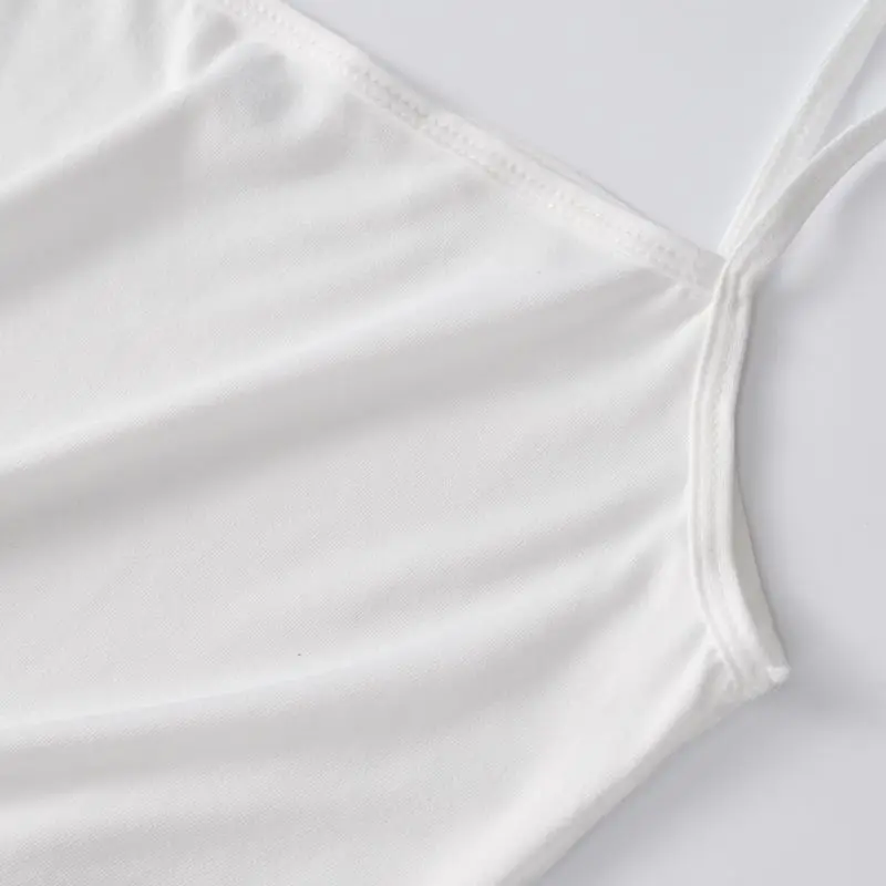 

Women Girls Summer Milk Fiber Tank Top Off Shoulder Spaghetti Strap Camisole Solid Color Elastic Casual Basic Sleeveless Vest