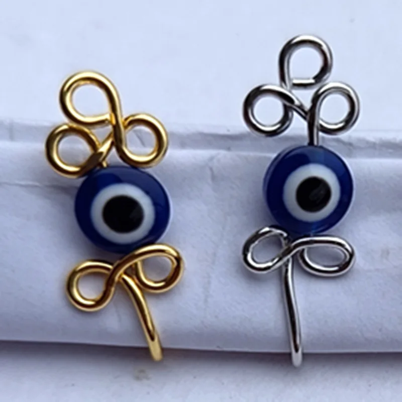 1 шт. спиральное накладное кольцо для носа от сглаза манжета без пирсинга клипса