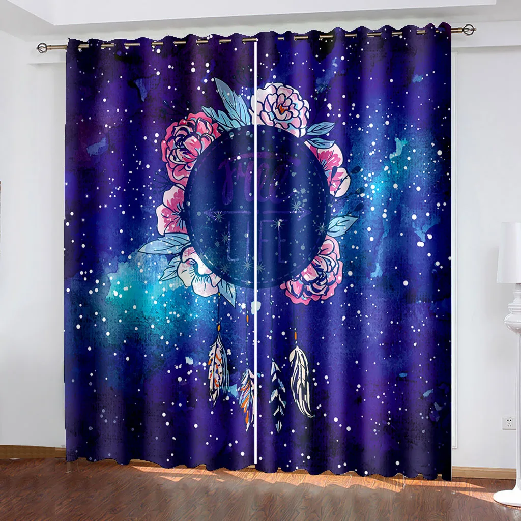 

High Quality 3D Printing Window Curtains Modern Living Room Decoration Curtain for Bedroom Home Decor Blackout Curtains