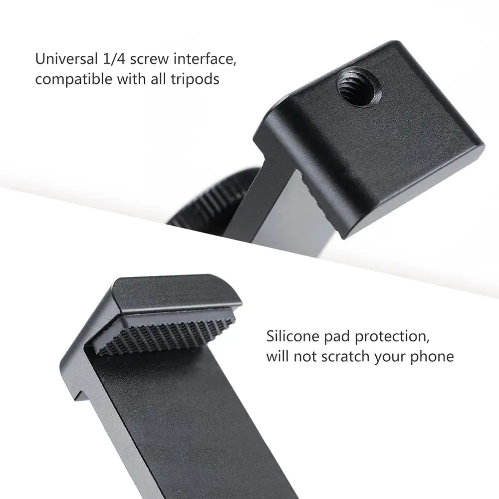 ULANZI ST-02L Smartphone Vlog Phone Mount with Cold Shoe for Microphone Vlogging Stand Holder 1/4 Screw iPhone Android | Мобильные