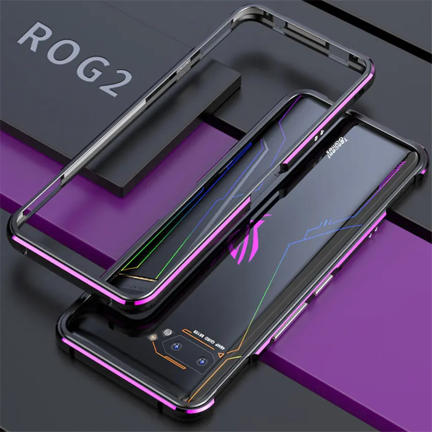 Для ASUS ROG 2 ROG2 чехол металлический каркас двойной цвет Алюминиевый Бампер Защитный чехол для ASUS ROG Phone II чехол