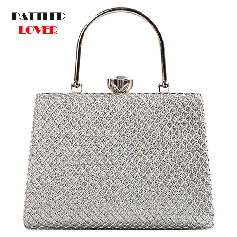 

Luxury Brand Diamond Evening Dress Flaps For Women Large Capacity Clutch Rhinestone Shiny Party Bag Female Purses And Handbags
