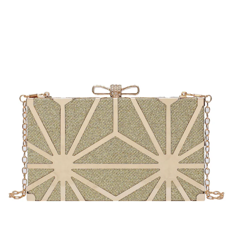 Роскошные брендовые дизайнерские акриловые металлические украшения клатчи