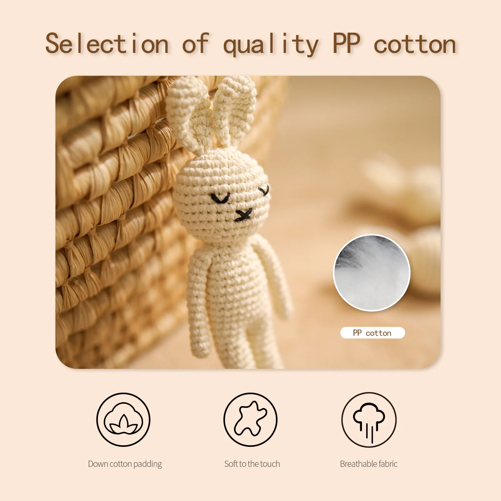 Handmade Rabbit Crochet Wool Doll INS Style Animal Stuffed Plush Toy Baby Soothing Sleeping Newborn Photography Props | Игрушки и хобби