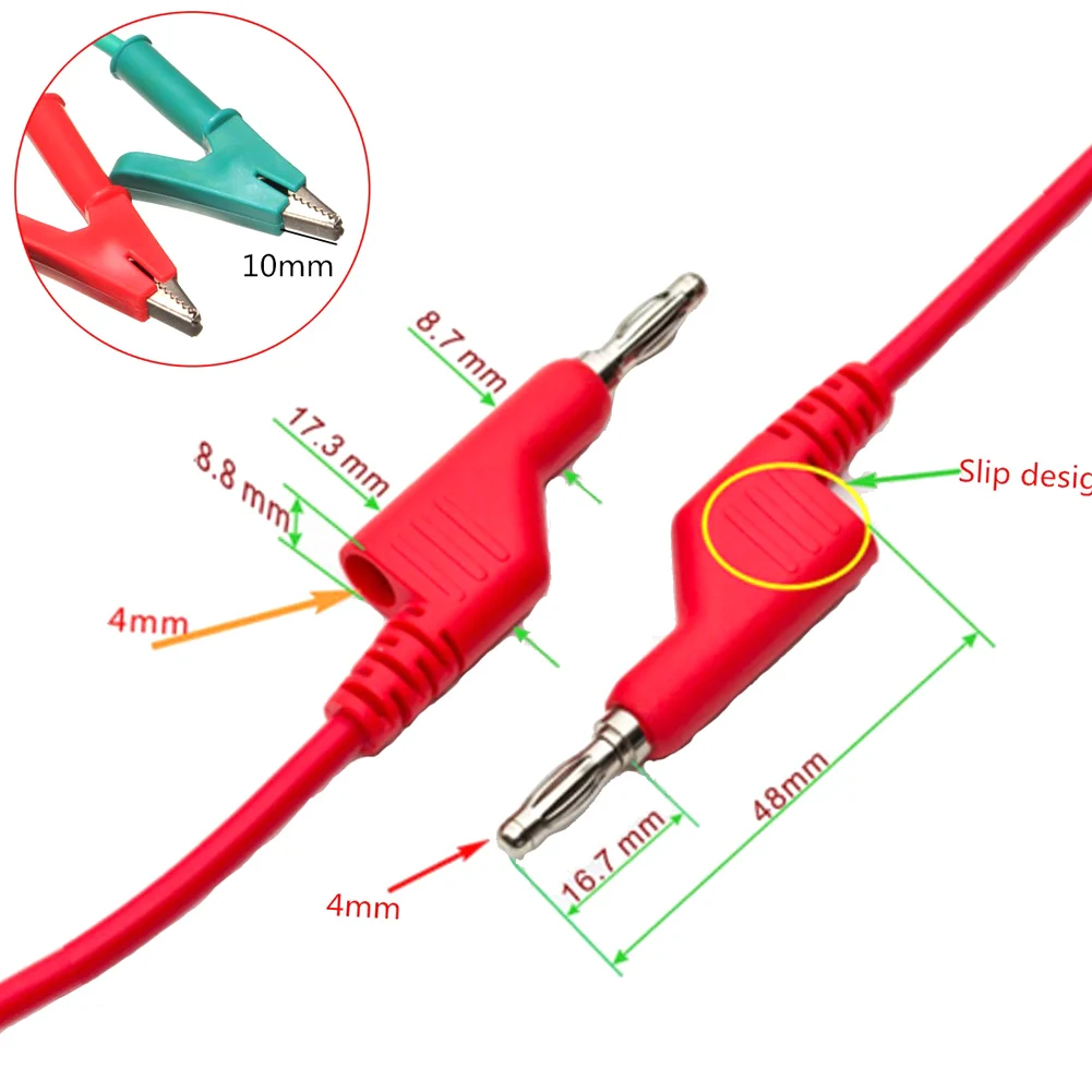5 шт. тестовая линия силиконовая вилка типа банан зажим для щупа &quotкрокодил&quot