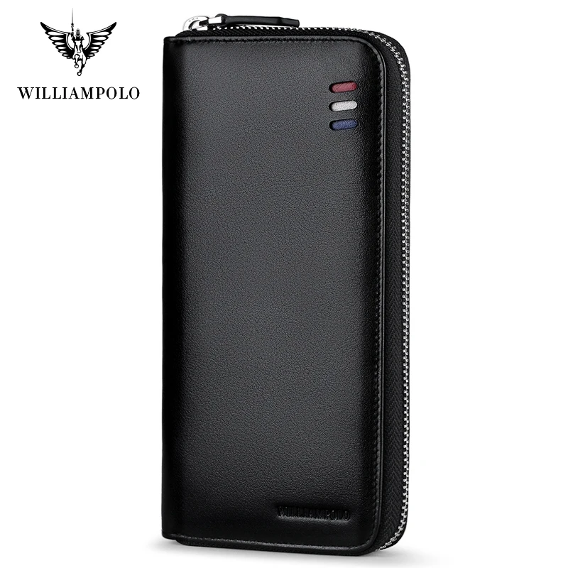 Модный кошелек от бренда WILLIAMPOLO! Горячая Распродажа! Знаменитый Роскошный Кожаный клатч на молнии из кожи, мужской кошелек PL273