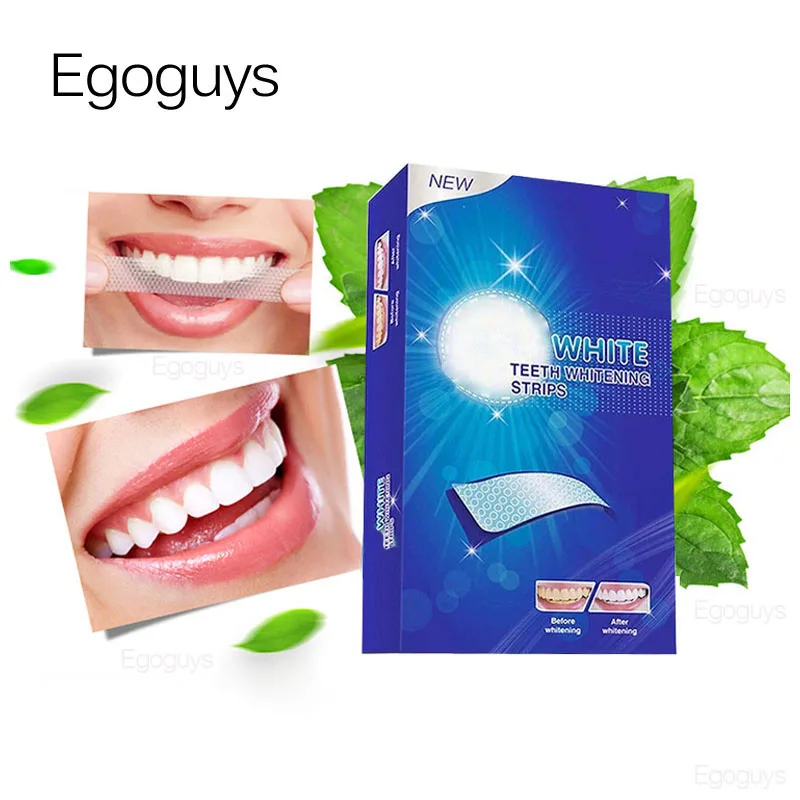 

14PCS/Pack D Teeth Whitening Strips Mint Flavor Teeth Shade Bleaching Oral Care Remove Tooth Stain Dental Whiten White Tips Kit
