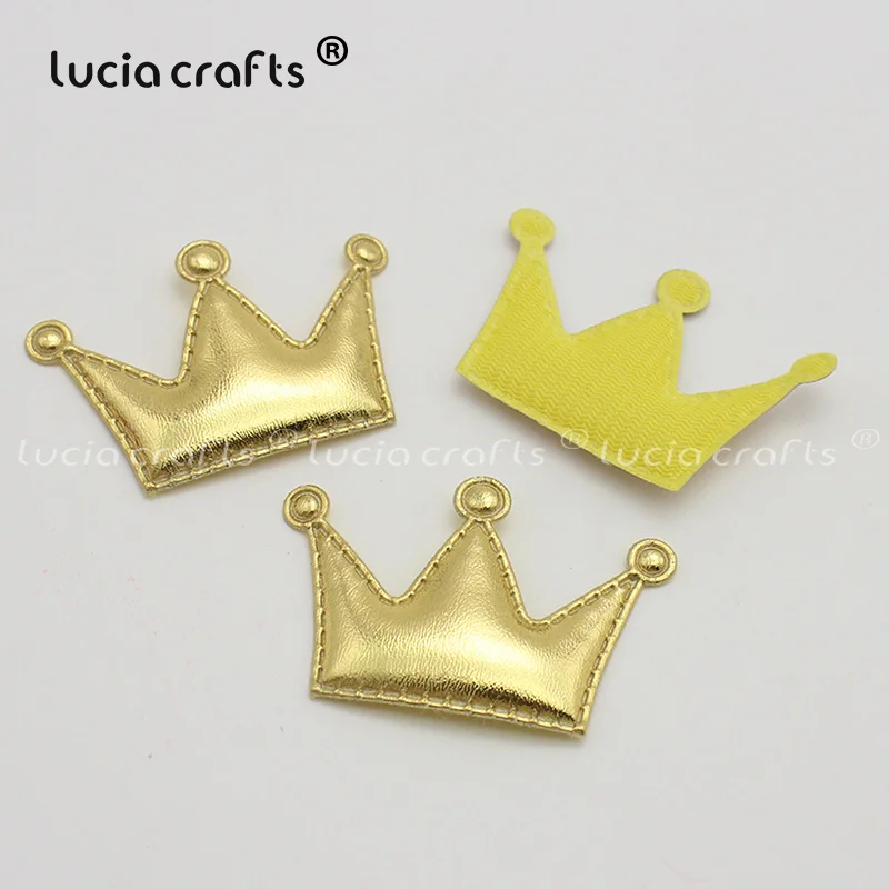 Lucia crafts 45x30 мм искусственная Корона Детские аксессуары для волос головной убор аксессуары DIY материалы ручной работы 7 шт./10 шт. L0602