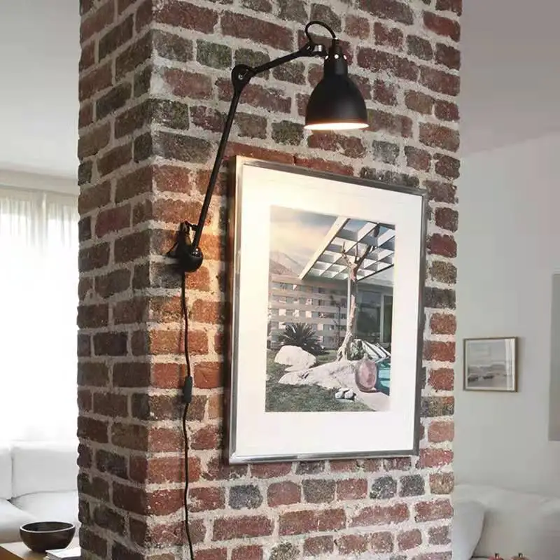 Американский Ретро внутренний светильник вращающийся светодиодный настенный