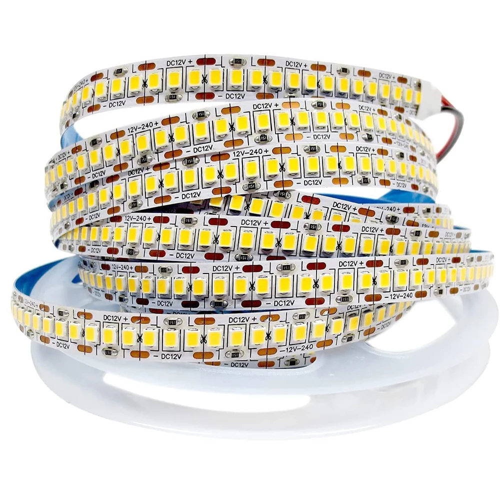 

5M LED Strip Lights DC12V 24V Flexible Led Tape Rope Lamp 2835 240LEDs/m Waterproof Led Light Orange Warm Cold Natural White