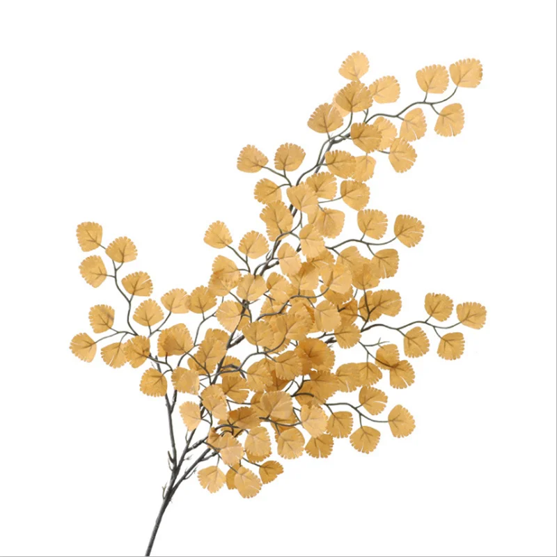 

2 Branched Shell Leaf Wedding Family Hotel Office Outdoor Garden Living Room Restaurant Props Decoration Simulation Plant DIY