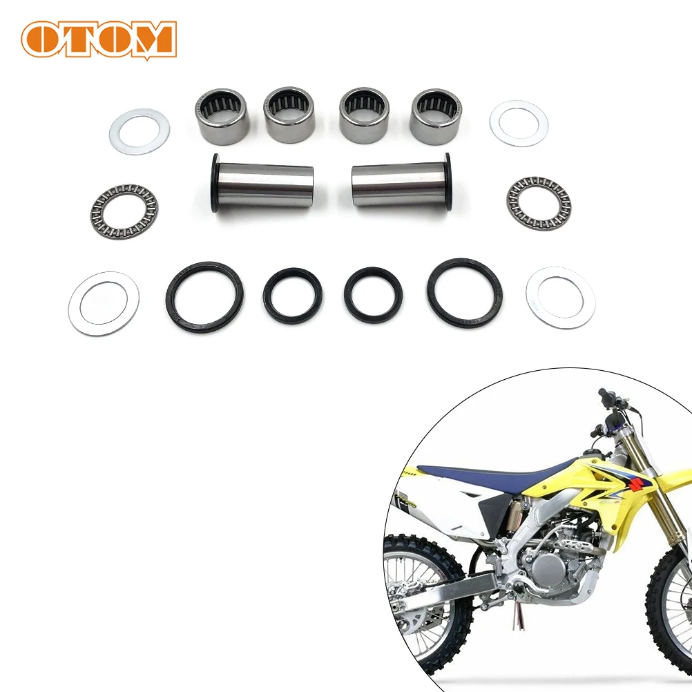 

OTOM Motocross Flat Fork Maintenance Kit Roller Needle Bearing Pivot Inner Outer Spacer Oil Seal And Bushing For SUZUKI RM RMZ