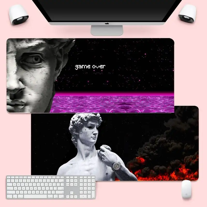 

Alternative David statue art Laptop Gaming Mice Mousepad XL Large Gamer Soft Keyboard PC Desk Mat Takuo Anti-Slip Comfort Pad