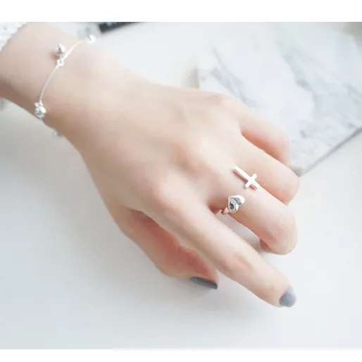 Серебряные кольца с крестом Kindey ручной работы регулируемый размер для мужчин и