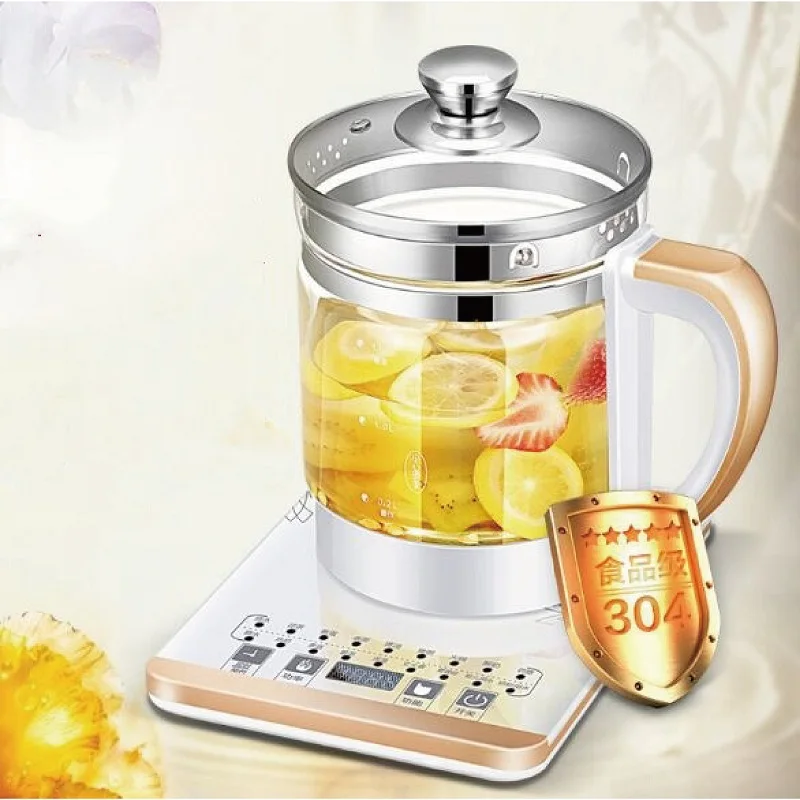 

110V 1.8L Multifunctional Electric Heating Health Kettle Teapot Thickened Glass Heating Pot Boiler Hot Water Teapot Filter GL32