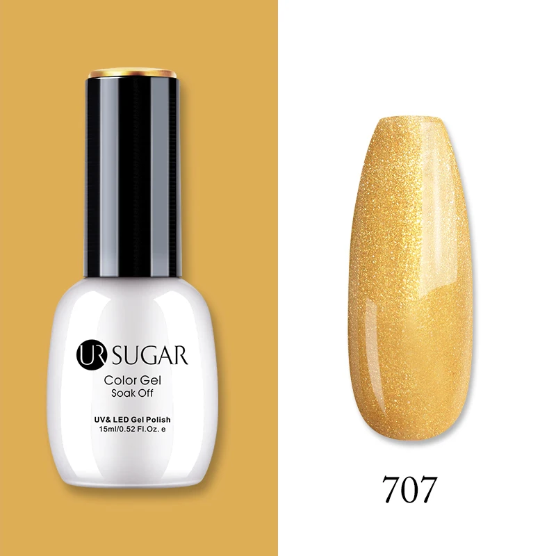 Ur Sugar, 15 мл, Цветной Гель-лак, гибридный лак для ногтей, для маникюра, УФ-светодиодный Полупостоянный гель для ногтей, впитывающий Гель-лак, базовое верхнее покрытие - Цвет: 707