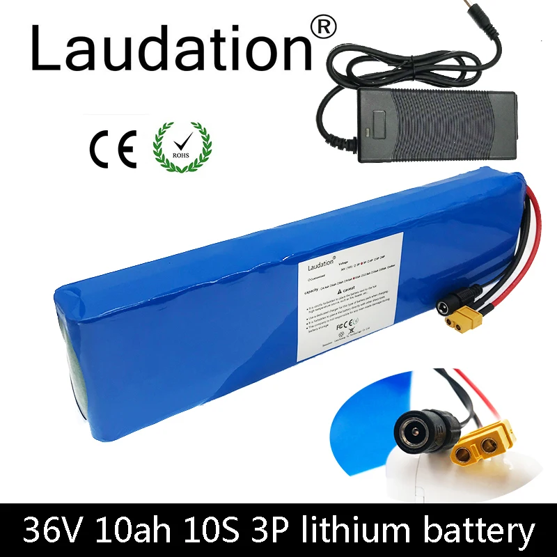 Laudation 36V10ah литиевая батарея электрического велосипеда 10S3p42V 18650 чехол Аккумулятор для 500W E ремень велосипеда/скутер с зарядным устройством