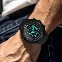 sport watch men multifunction waterproof alarm clock back light wrist watch black silicone led digital watches relogio masculino