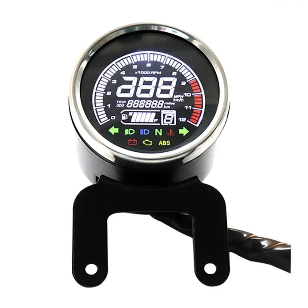 

Motorcycle Modification Voltage Retro LCD Modification Meter VA Screen Electronic Meter Electric Vehicle LCD Digital Meter