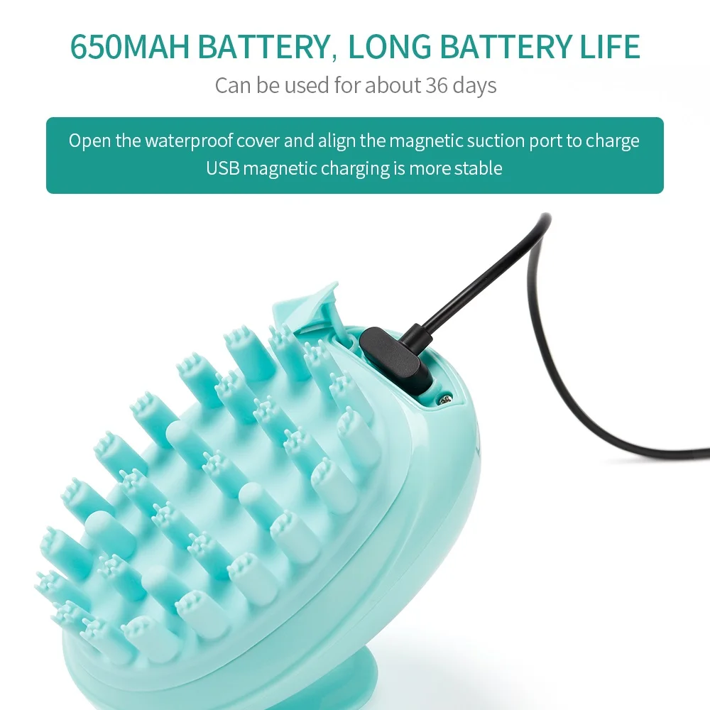 2 in 1 Electric Hair Massager Comb Gentle Touch Deep Cleaning Brush Head Washing Machine Anti Loss For Wet Dry | Красота и здоровье