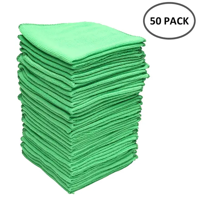 50pcs Microfiber Car Cleaning Towel 30x30cm Automobile Motorcycle Washing Glass Household Cleaning Towel Car Care Cloth 1