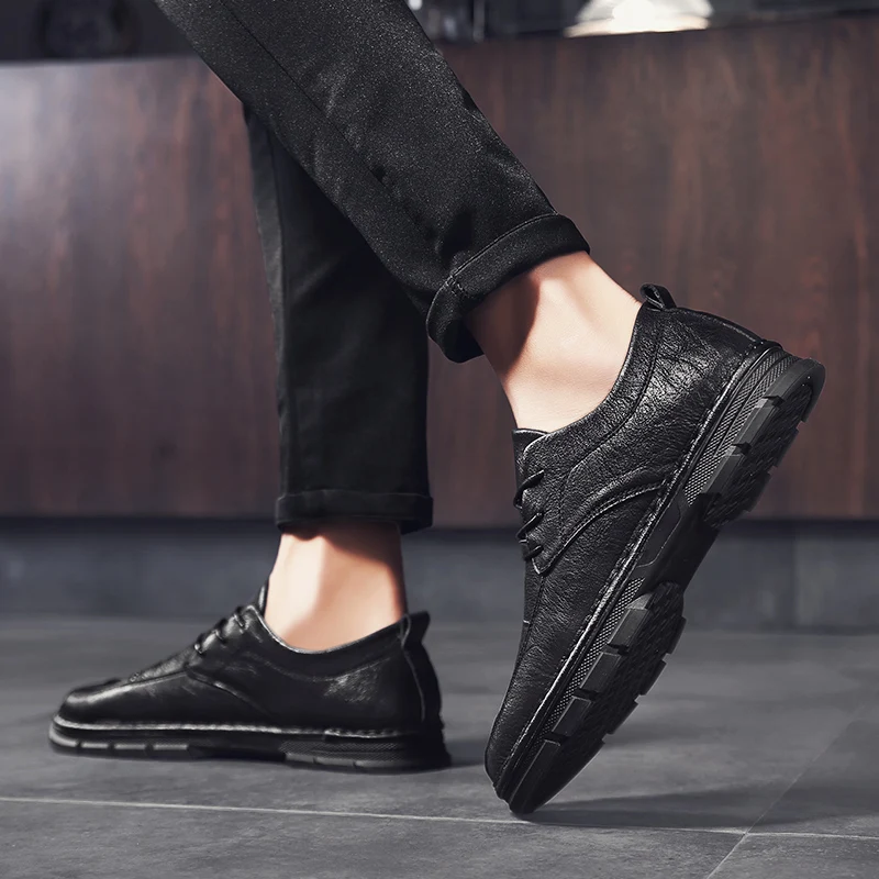

Zapatos De Cuero Para Hombre Casual Leather Shoes Men For Brown Summer Black Dress Fashion Men's Oxford