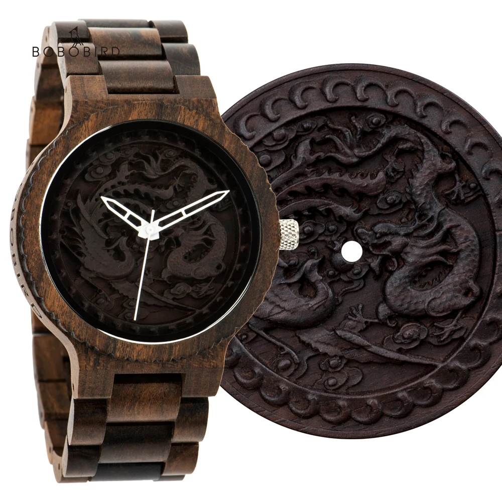 BOBO BIRD New Wooden Men's Watch Relogio Masculino Japanese Movement Luxury Wristwatch Handcraft Design Timepiece Great Gift Box