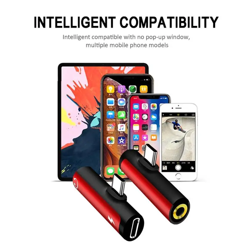 Переходник 2 в 1 USB Type-C на Aux 3 5 мм для Xiaomi 8 10 Huawei P20 | Мобильные телефоны и аксессуары