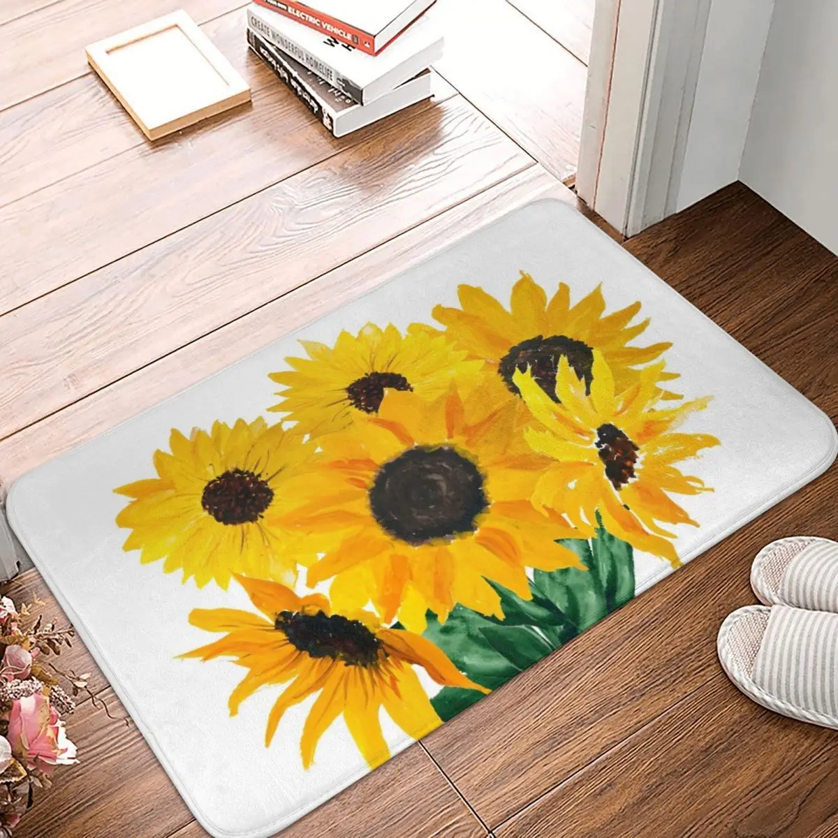 

Painted Sunflower Bouquet Doormat Carpet Mat Rug Polyester Non-Slip Floor Decor Bath Bathroom Kitchen Bedroom 40x60