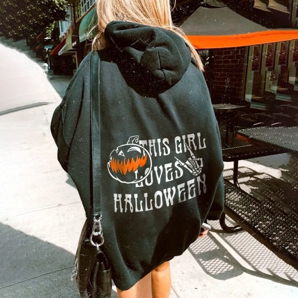 

Halloween Hoodies Women Plus Size Sweatshirts Vintage Full Sleeve Pullovers Hooded Loose Causal Fall New Sweatshirt Lugentolo