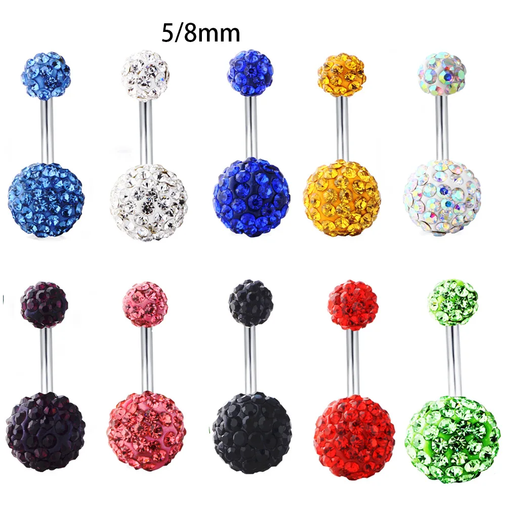 

1pcs Sexy Dangling Navel Belly Button Ring Cubic Zirconia 316L Surgical Steel Belly Bar Body Piercing Jewelry for Women Girls