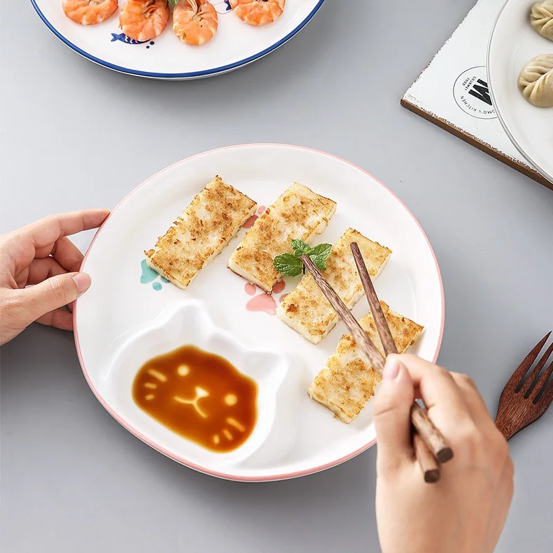 

Тарелка для уксуса, тарелка для пельменей, в форме кошки, из японской керамики, блюдо для суши, соуса, десерта, блюда для тортов, поднос для фр...
