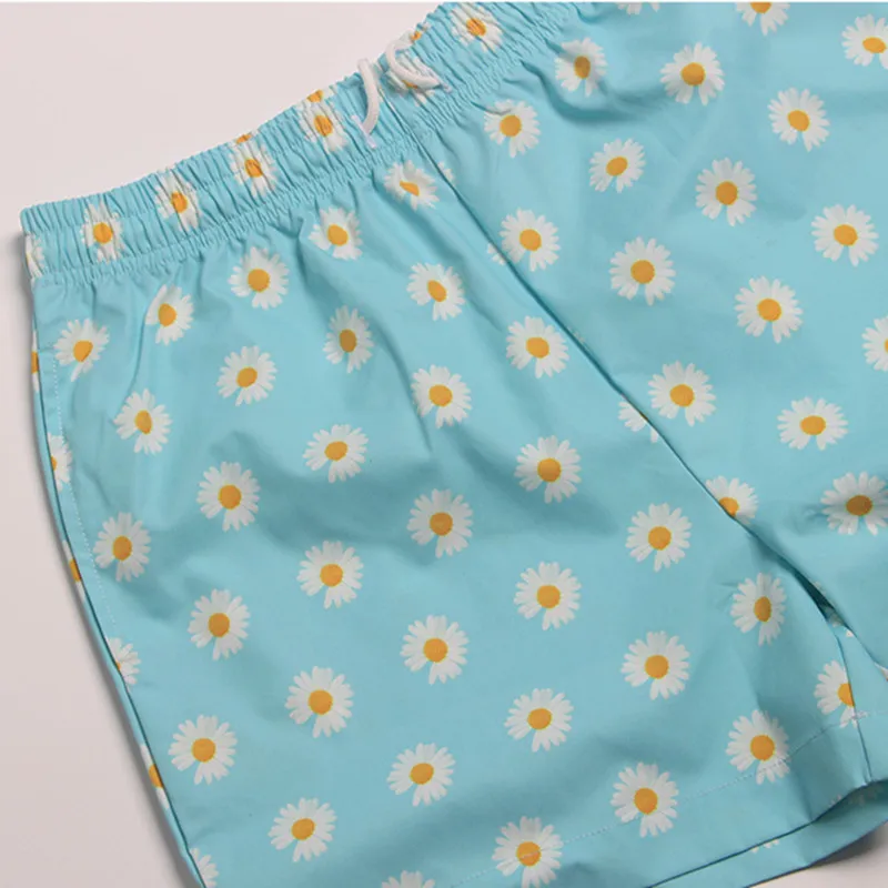 

[ Kwon Ji Yong / G dragon ] Peaceminusone x Fragment Shorts Daisy Pants Trousers Unisex Suitable Streetwear Sky-blue