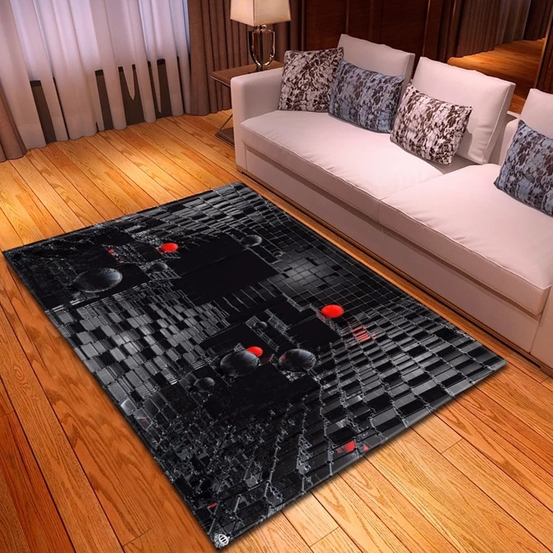 

3D Pattern Carpet Living Room Decoration Floor Mat Household Balcony Bathroom Non-slip Entrance Door Mat Bedroom Decorative Rug