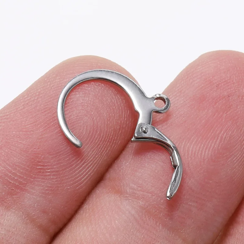 Серьги-Крючки D Glyph золотистые из нержавеющей стали 316L с французским рычагом для