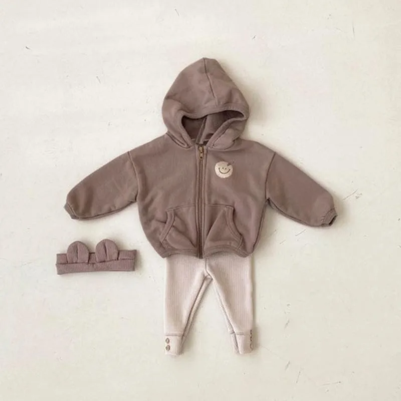 

Outerwear Coat Jacket Hooded Zipper Solid Regular Cotton New Fashion Simple Comfortable Cute Warm Spring Autumn Unisex Children