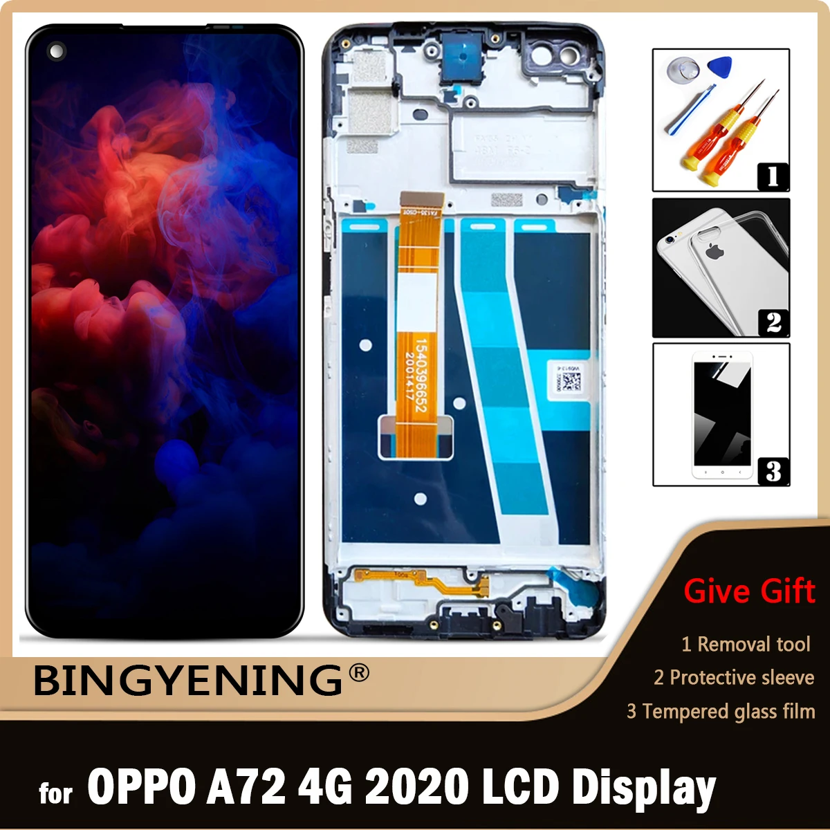 Для 5,5-дюймового OPPO A72 6,5 4G CPH2067, полный ЖК-дисплей с рамкой для OPPO A72 фонарь 2020 PDYM20