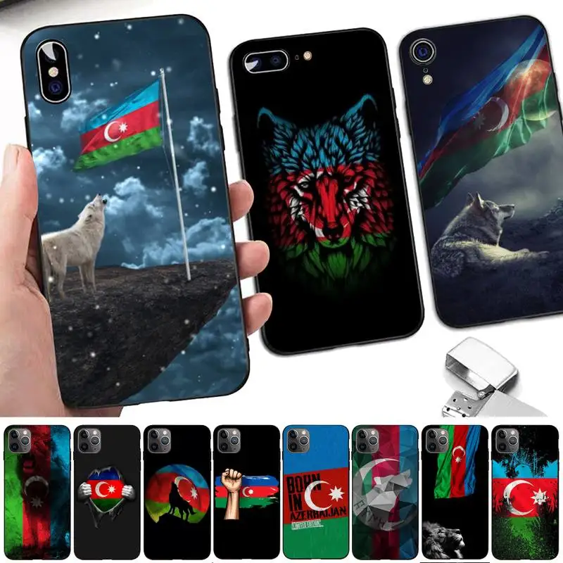 Чехол для телефона с флагом Азербайджана iphone 13 8 7 6 6S Plus X 5S SE 2020 XR 11 12 pro XS MAX |
